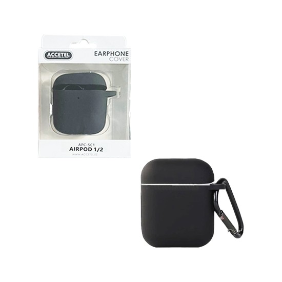 Silicone Case For Airpods 1/Airpods 2 Black